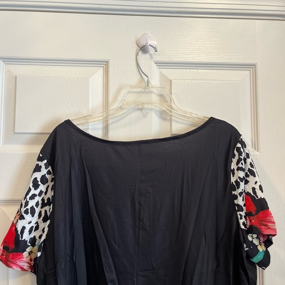 Women's Plus Size Floral Relaxed-Fit Casual Summer Vacation Blouse Top 18W-20W - Picture 6 of 7